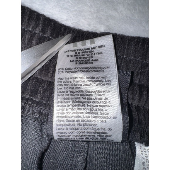 Adidas Velour Kansas Jayhawks KU Men's S Small Black Pants Vintage W/ Pockets - Picture 10 of 15